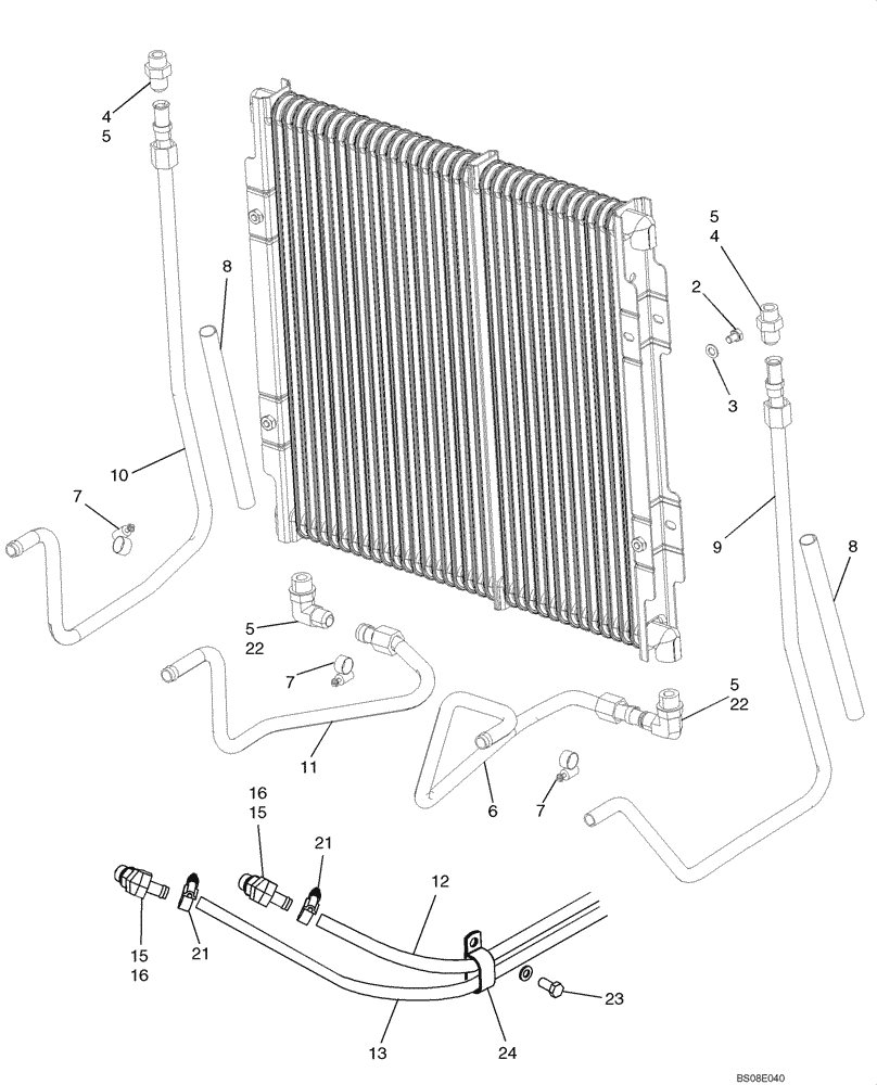 Схема запчастей Case 586G - (06-10) - COOLING SYSTEM - TRANSMISSION (06) - POWER TRAIN