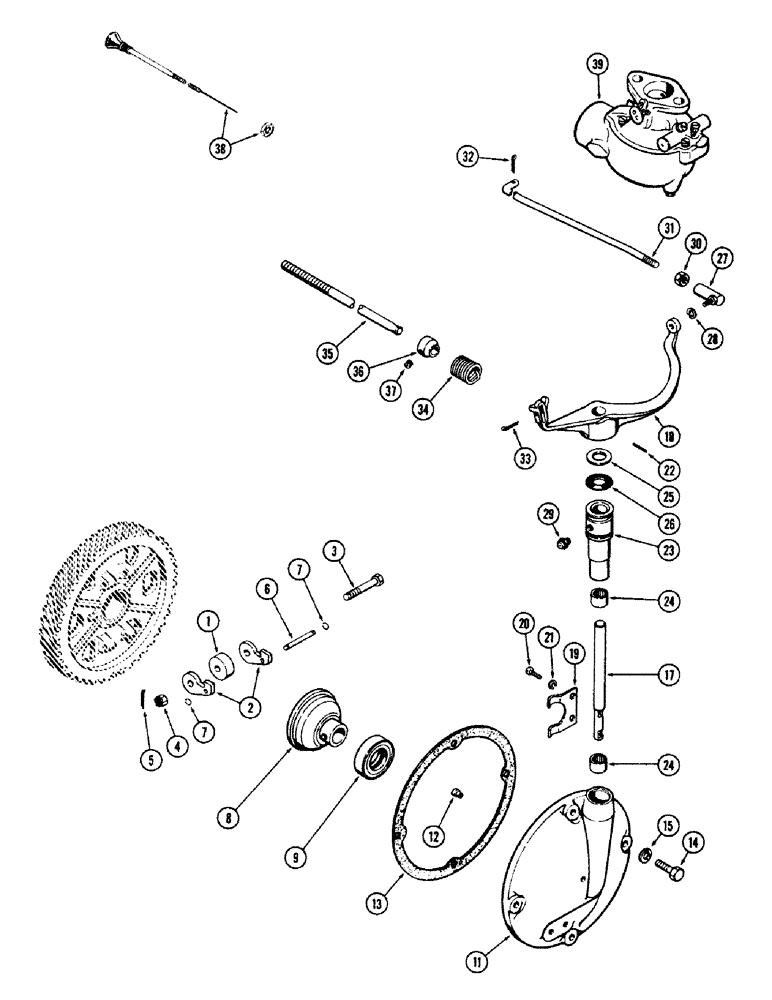 Схема запчастей Case 680CK - (060) - GOVERNOR AND CONTROLS, (251) SPARK IGNITION ENGINE (10) - ENGINE