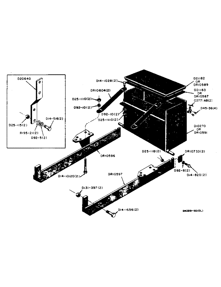 Схема запчастей Case UTILITY - (35) - 700 POUND AND 900 POUND REAR WEIGHT BOXES, WITHOUT EAGLE HITCH 