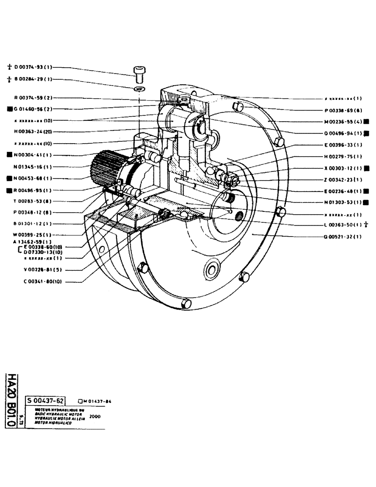 Схема запчастей Case GCK120 - (066) - BASIC HYDRAULIC MOTOR 
