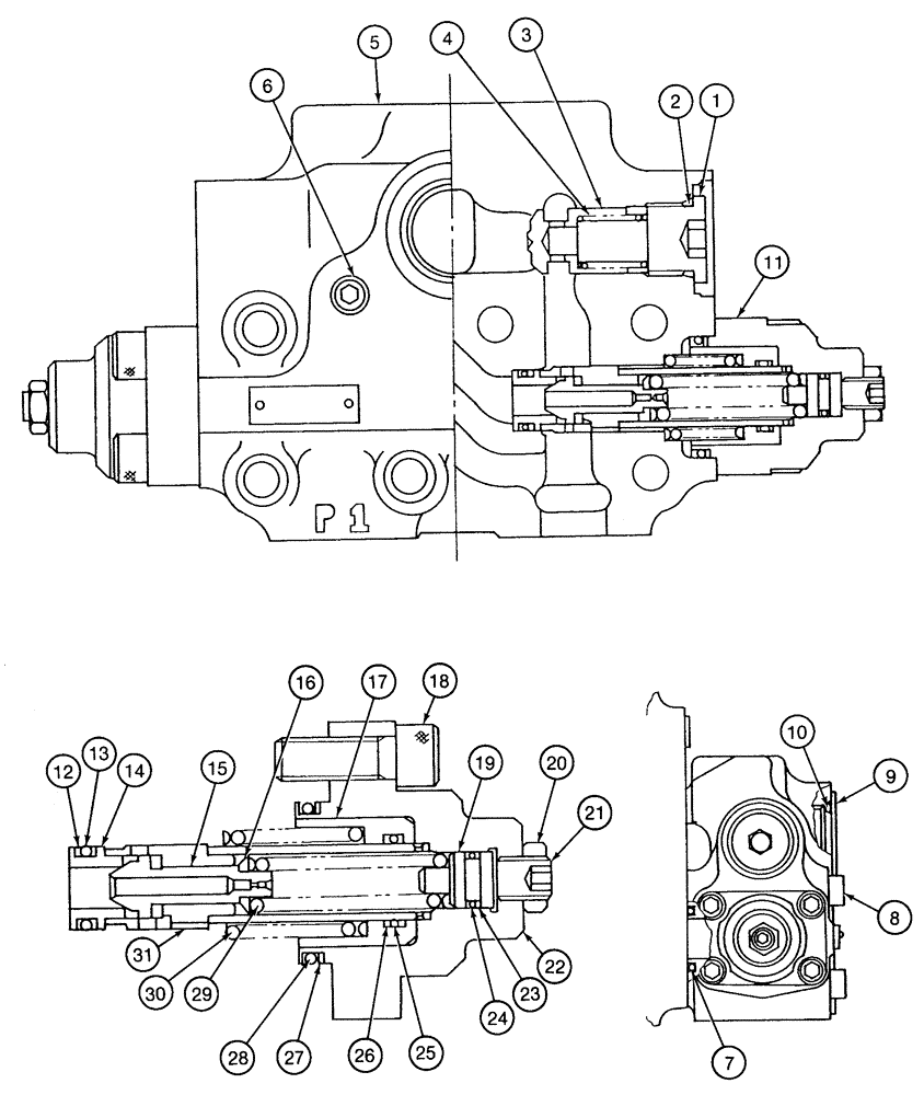 Схема запчастей Case 9060 - (8-070) - 155843A1 BRAKE VALVE (08) - HYDRAULICS