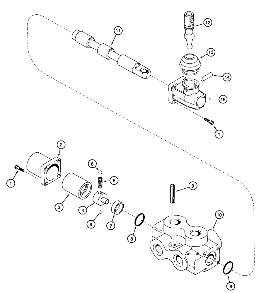 Схема запчастей Case 960 - (08-59) - VALVE ASSY TRENCHER/PLOW SELECTOR (08) - HYDRAULICS