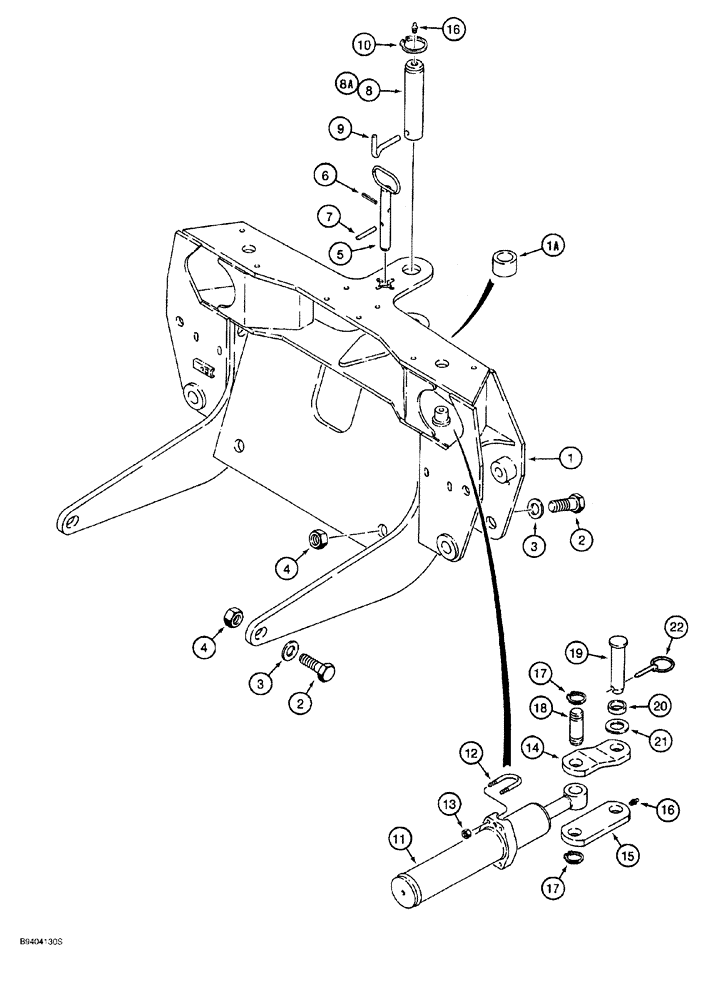 Схема запчастей Case 760 - (09-030) - BACKHOE MOUNTING FRAME (84) - BOOMS, DIPPERS & BUCKETS