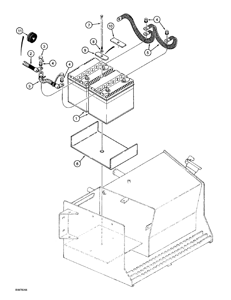 Схема запчастей Case 580L - (4-014) - DUAL BATTERY COLD START (04) - ELECTRICAL SYSTEMS