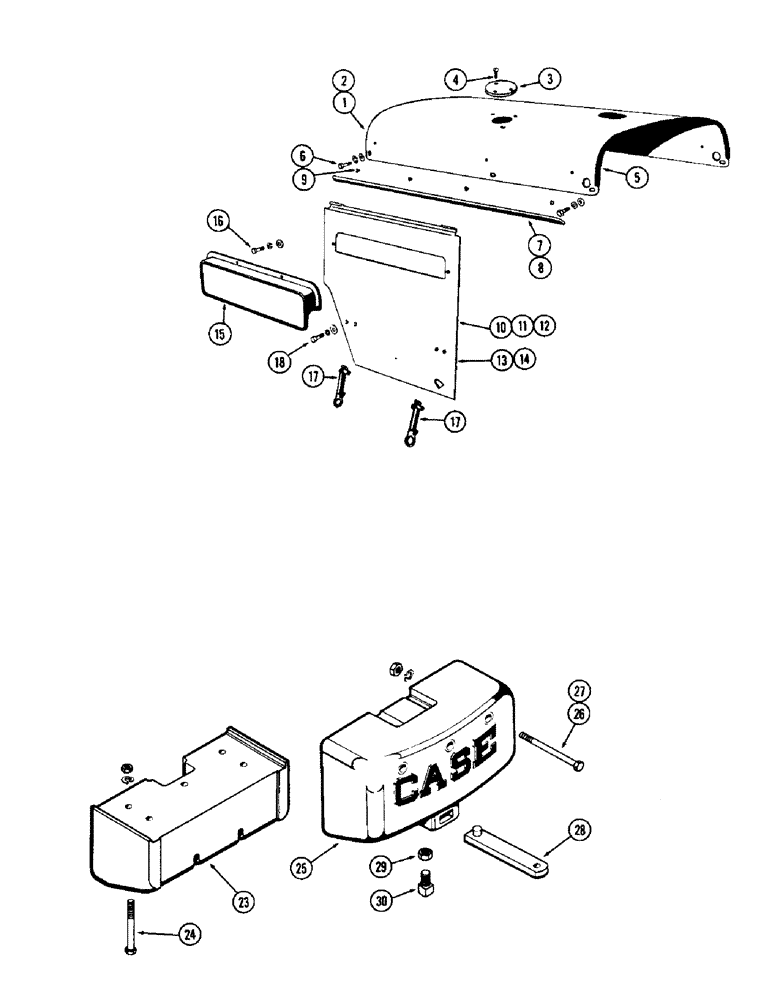 Схема запчастей Case W10 - (146) - ENGINE HOOD AND PANELS (09) - CHASSIS
