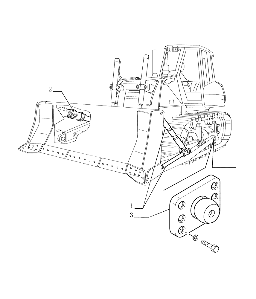 Схема запчастей Case 1850K - (9.466[01]) - PUSHBEAMS AND STRUTS - LT - OPTIONAL CODE 774296071 (19) - OPTIONS