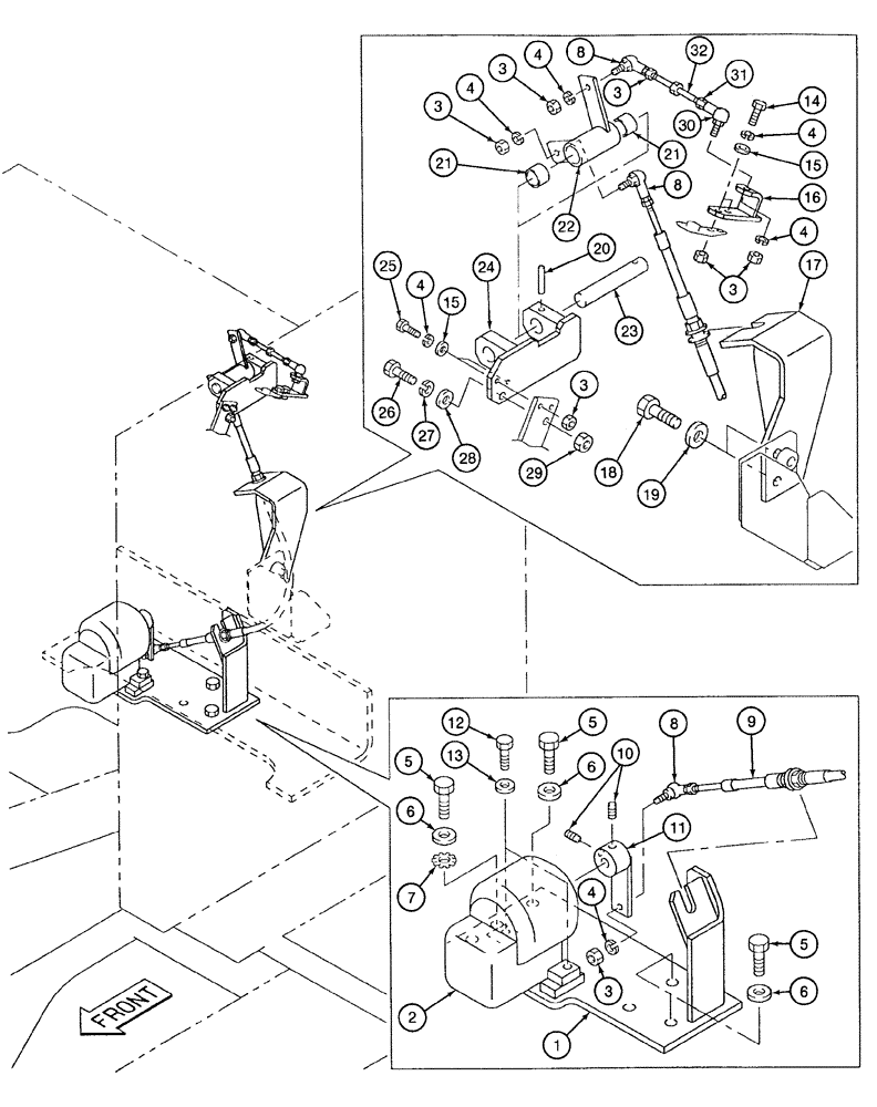 Схема запчастей Case 9020 - (3-06) - THROTTLE AND FUEL SHUTOFF CONTROLS (03) - FUEL SYSTEM
