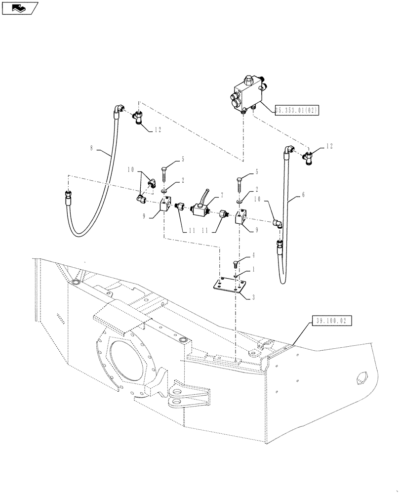Схема запчастей Case DV207 - (33.202.01) - BRAKE RELEASE (33) - BRAKES & CONTROLS