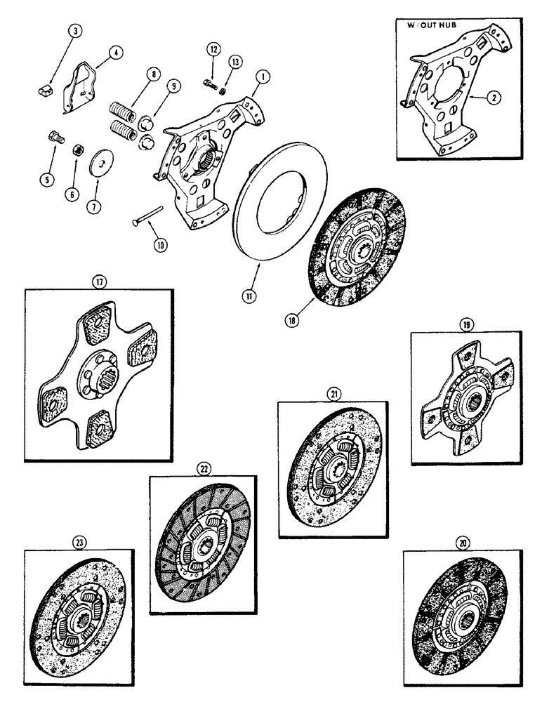 Схема запчастей Case 580 - (083A) - CLUTCH (18) - CLUTCH