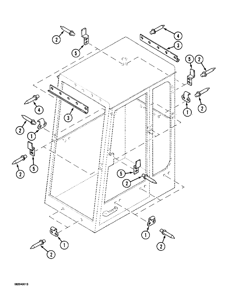 Схема запчастей Case 1088 - (9E-26) - CAB PROTECTION (09) - CHASSIS/ATTACHMENTS