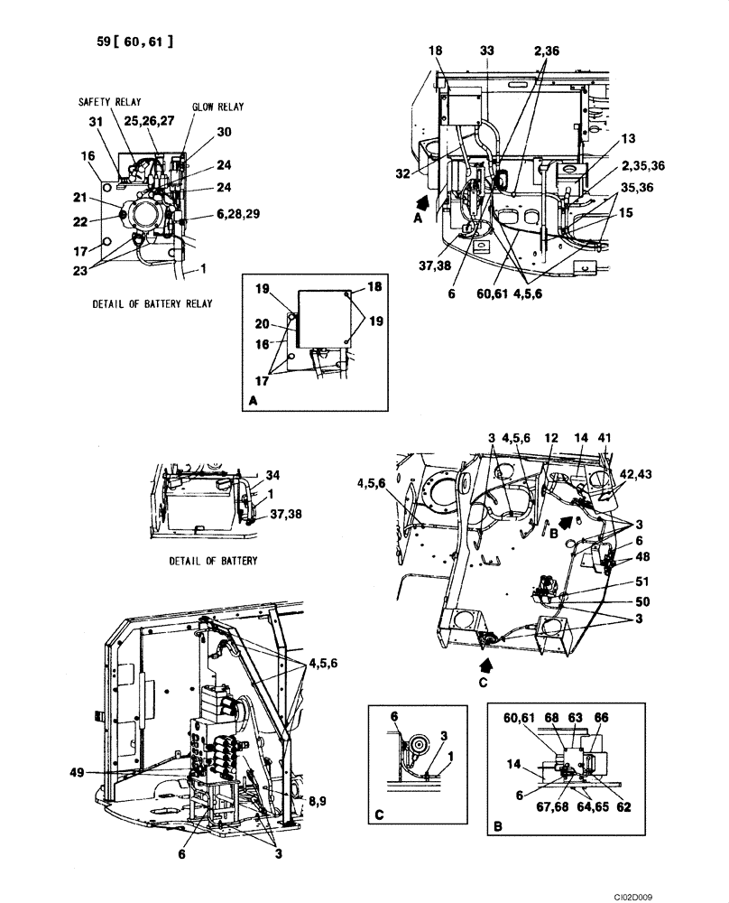 Схема запчастей Case CX75SR - (04-01) - HARNESS, MAIN - CHASSIS, UPPERSTRUCTURE (04) - ELECTRICAL SYSTEMS