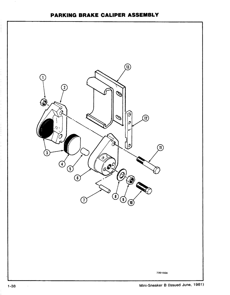 Схема запчастей Case CASE - (1-38) - PARKING BRAKE CALIPER ASSEMBLY (07) - BRAKES