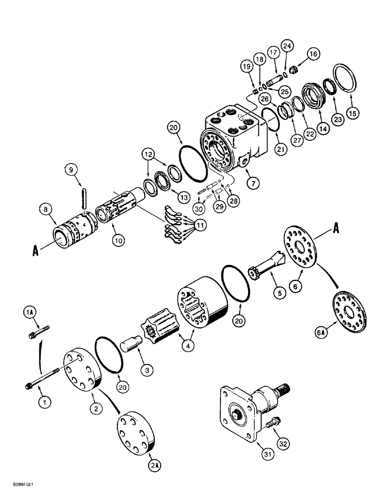 Схема запчастей Case 621B - (5-04) - STEERING CONTROL VALVE ASSEMBLY, L129607 (05) - STEERING