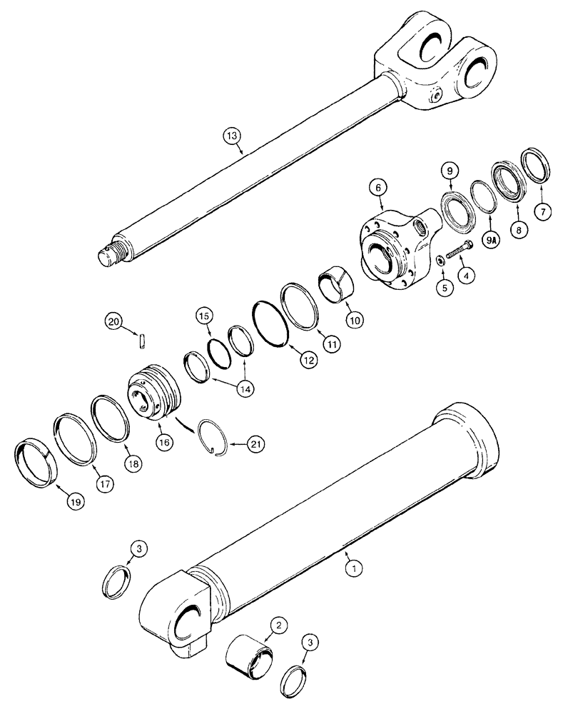 Схема запчастей Case 921B - (8-038) - LIFT CYLINDERS (08) - HYDRAULICS