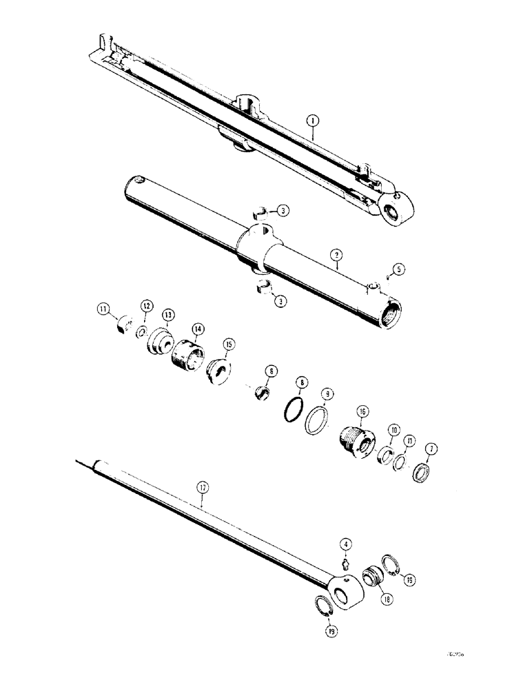 Схема запчастей Case 310G - (269A) - DOZER LIFT CYLINDERS, (ALL DOZER MODELS EXCEPT POWER ANGLE TILT DOZERS) USES PRES IN OUTER ROD WIPER (07) - HYDRAULIC SYSTEM