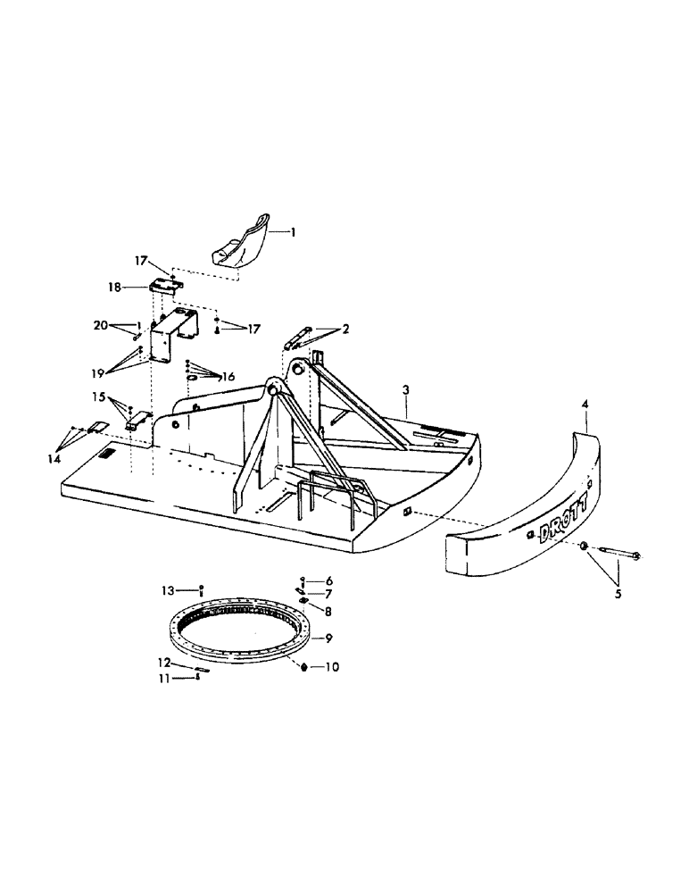 Схема запчастей Case 30YC - (D01) - COUNTERWEIGHTS, TURNTABLE, BEARING AND ATTACHING PARTS (05) - UPPERSTRUCTURE CHASSIS