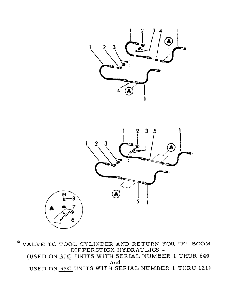 Схема запчастей Case 30YC - (G10) - * VALVE TO TOOL CYLINDER AND RETURN FOR "E" BOOM DIPPERSTICK HYDRAULICS, (USED WITH 30C UNITS WITH (07) - HYDRAULIC SYSTEM