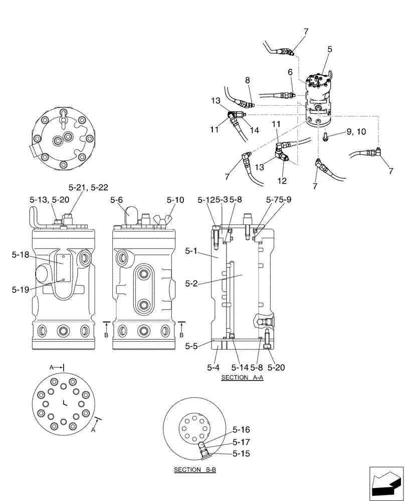 Схема запчастей Case CX50B - (01-027) - VALVE INSTAL (35) - HYDRAULIC SYSTEMS