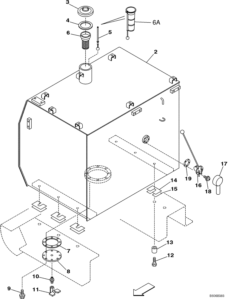 Схема запчастей Case CX330 - (03-01) - FUEL TANK (03) - FUEL SYSTEM