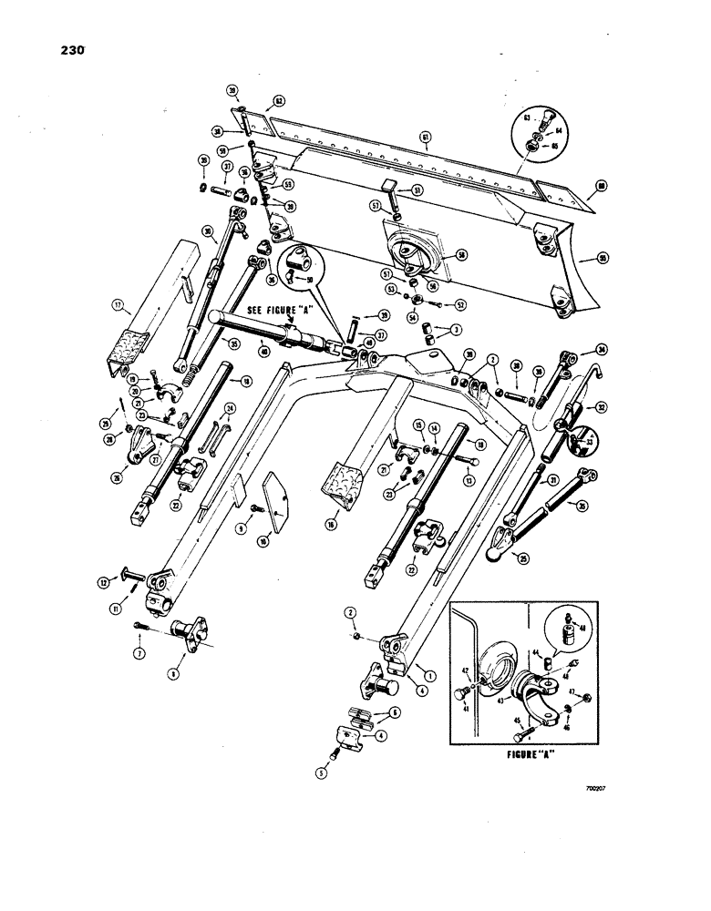 Схема запчастей Case 850 - (230) - POWER ANGLING DOZER - MECHANICAL (05) - UPPERSTRUCTURE CHASSIS