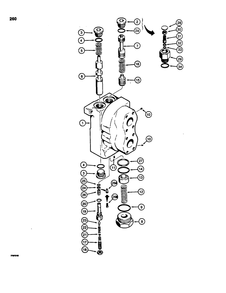 Схема запчастей Case 850C - (260) - D87071 INLET AND OUTLET SECTION (07) - HYDRAULIC SYSTEM