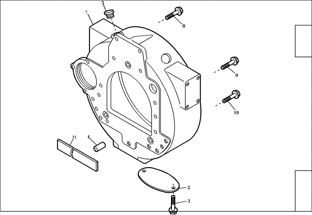Схема запчастей Case 321D - (95.310[001]) - FLYWHEEL HOUSING (S/N 591052-UP) No Description