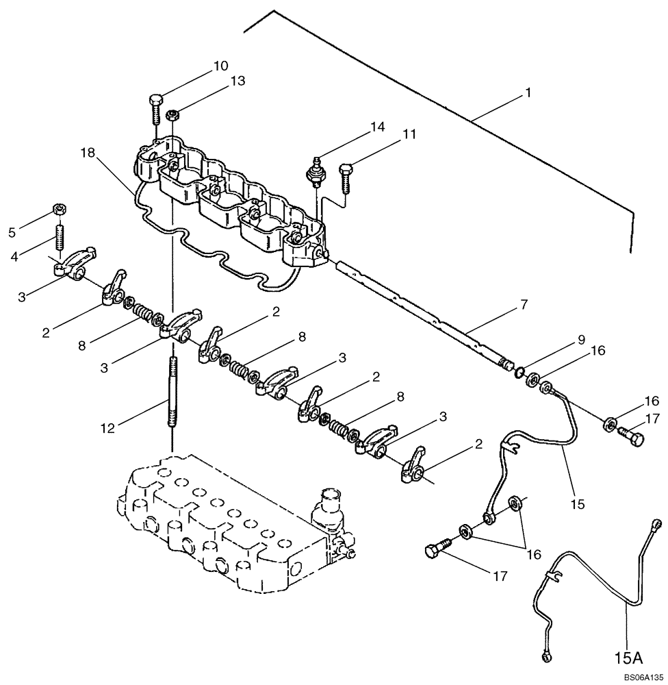 Схема запчастей Case SR175 - (10.106.02) - ROCKER ARMS (10) - ENGINE