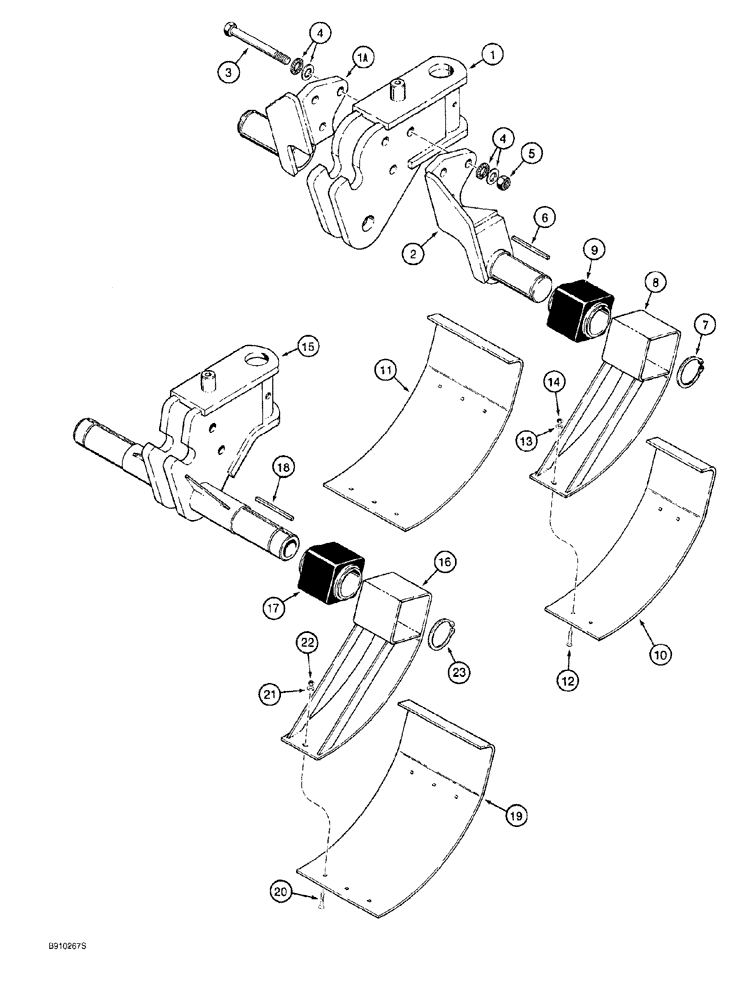 Схема запчастей Case 760 - (09-128) - PLOW SKID SHOES (89) - TOOLS