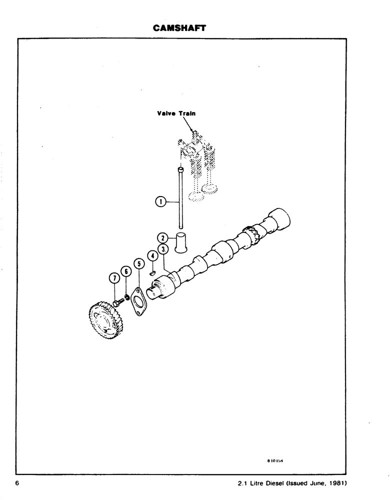 Схема запчастей Case DH4B - (06) - CAMSHAFT (10) - ENGINE