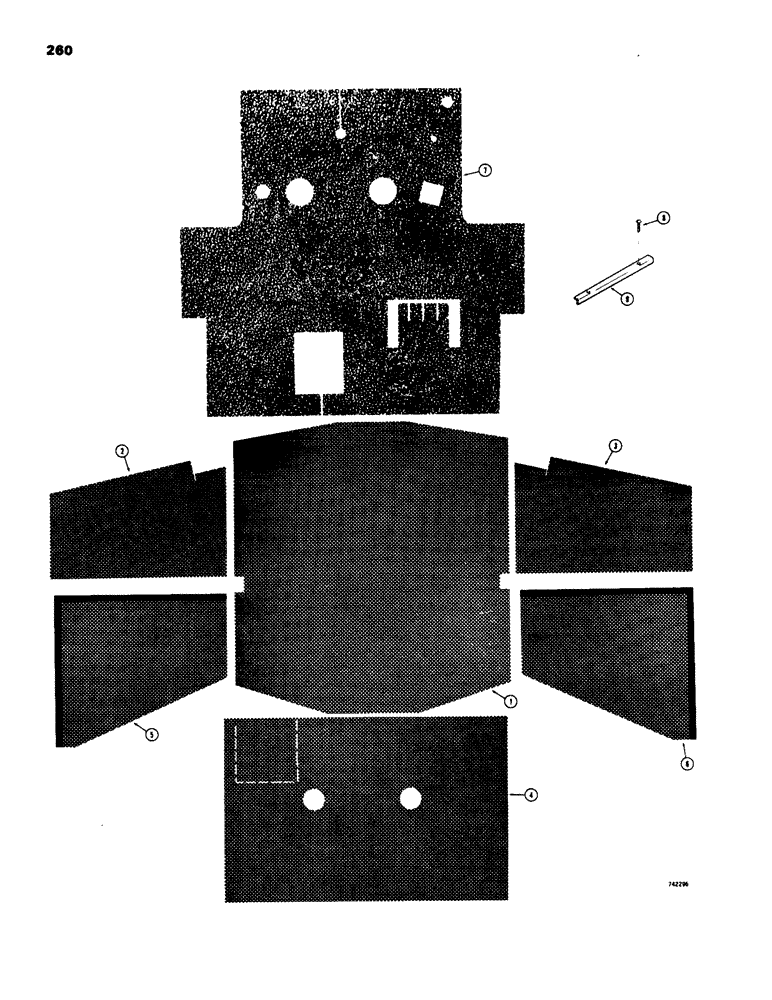 Схема запчастей Case W18 - (260) - NOISE REDUCTION PARTS (09) - CHASSIS