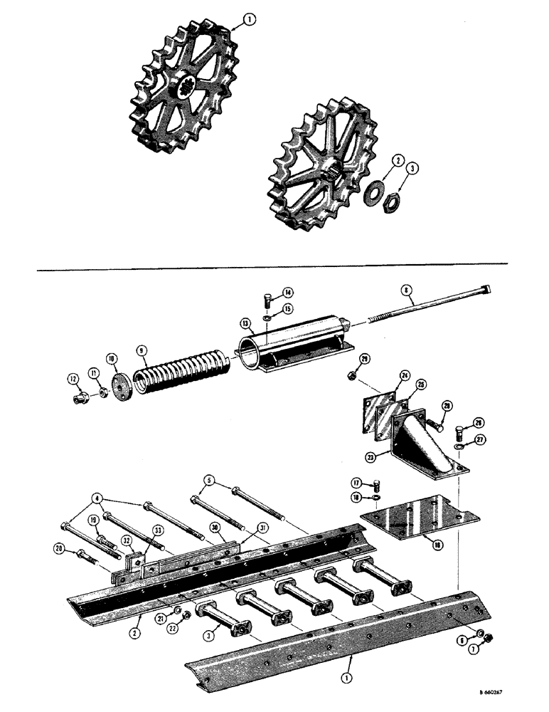 Схема запчастей Case 310G - (136) - DRIVE SPROCKETS (04) - UNDERCARRIAGE