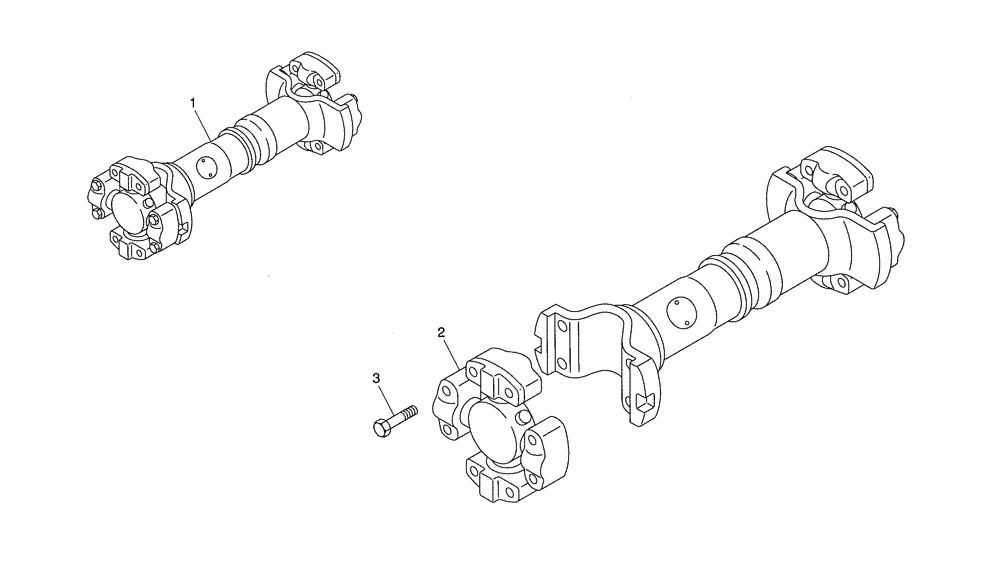 Схема запчастей Case 340B - (24FG0000045[001]) - PROPELLER SHAFT (89500406561) (03) - Converter / Transmission