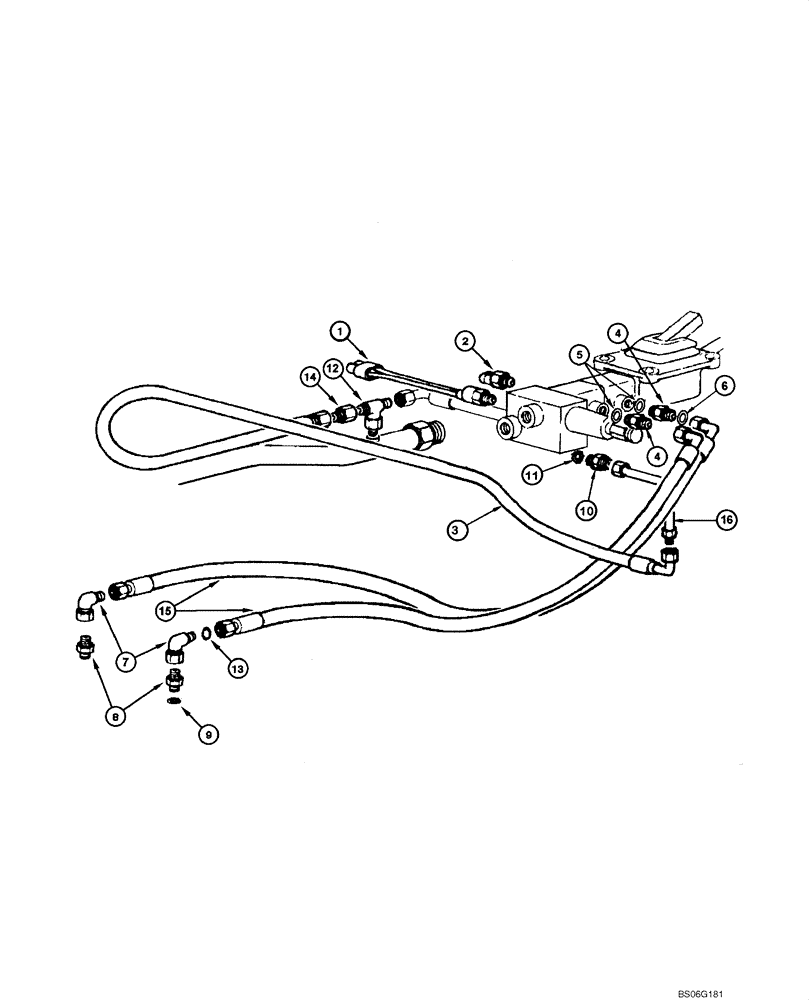 Схема запчастей Case 865 - (07.06[00]) - BRAKE HYDRAULIC CIRCUIT (GRAZIANO) (07) - BRAKES