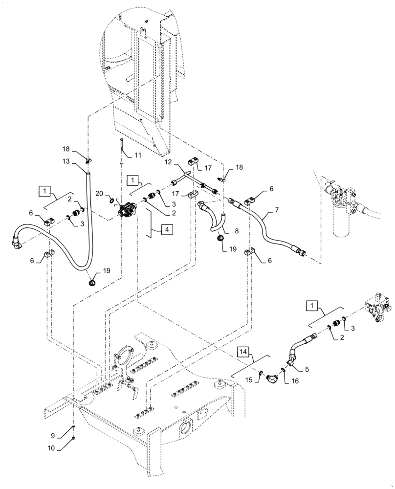 Схема запчастей Case 621F - (35.752.03) - THERMAL BYPASS VALVE INSTALLATION (35) - HYDRAULIC SYSTEMS