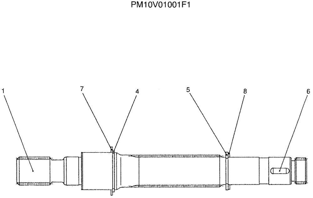Схема запчастей Case CX27B - (07-024) - SHAFT ASSY (35) - HYDRAULIC SYSTEMS