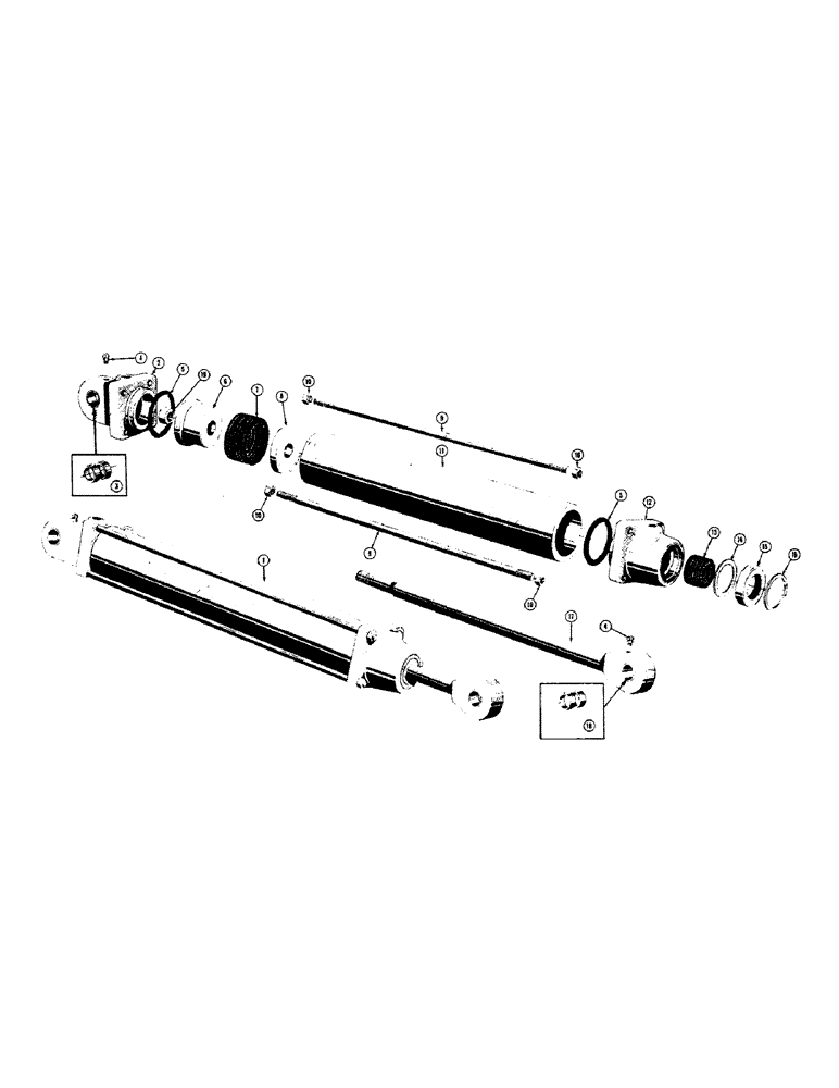 Схема запчастей Case 420B - (52) - 30530 BACKHOE HYDRAULIC DUMP CYLINDER 