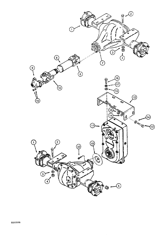 Схема запчастей Case MAXI-SNEAKER - (06-010) - DRIVE LINE MOUNTING (06) - POWER TRAIN