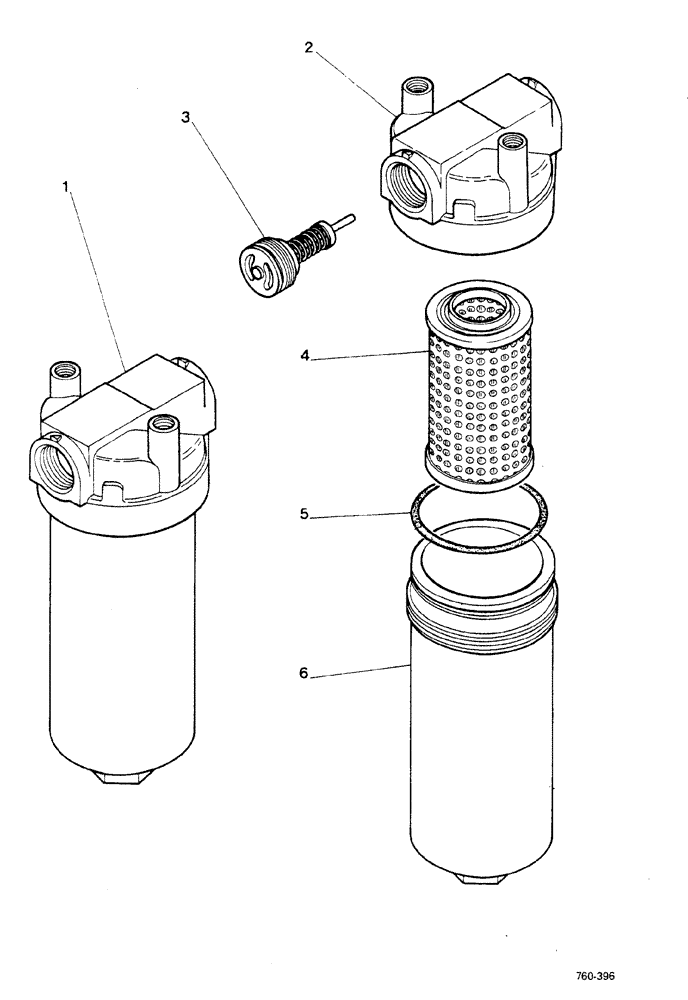 Схема запчастей Case 580F - (226) - HYDRAULIC OIL FILTER (35) - HYDRAULIC SYSTEMS
