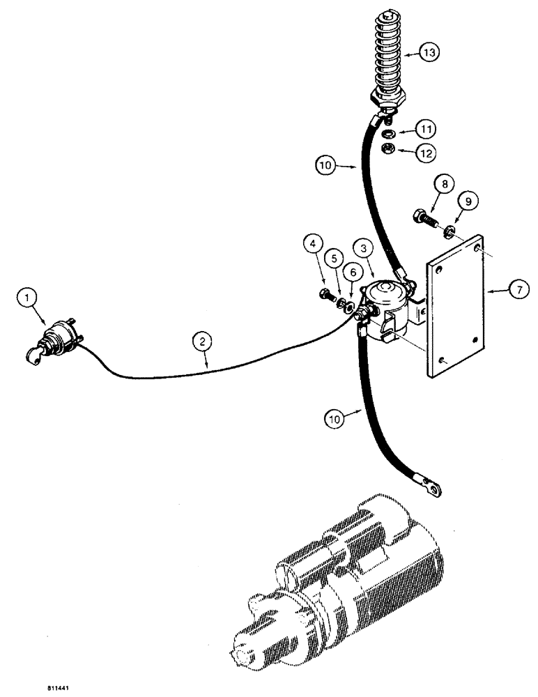 Схема запчастей Case 475 - (104) - ENGINE PREHEATER, USED BEFORE TRACTOR SN 3062901 (10) - ENGINE