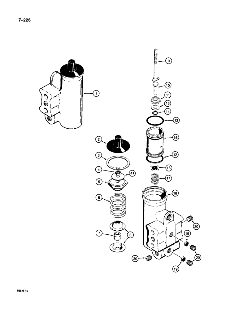 Схема запчастей Case W36 - (7-226) - AIR COMPRESSOR GOVERNOR (07) - BRAKES