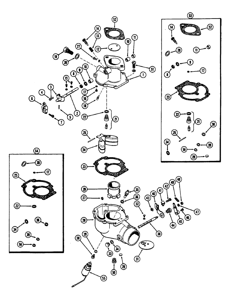Схема запчастей Case W9E - (056) - A32617 CARBURETOR, FRONT INLET W/OIL BATH AIR CLEANER (03) - FUEL SYSTEM
