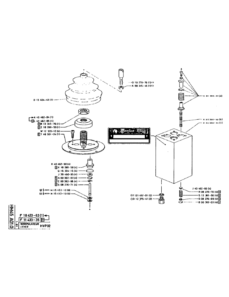 Схема запчастей Case 160CK - (198) - LEVER (07) - HYDRAULIC SYSTEM