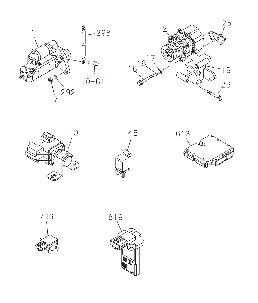 Схема запчастей Case CX300C - (04-060-01[01]) - ELECTRICAL ACCESSORIES - ENGINE (04) - ELECTRICAL SYSTEMS