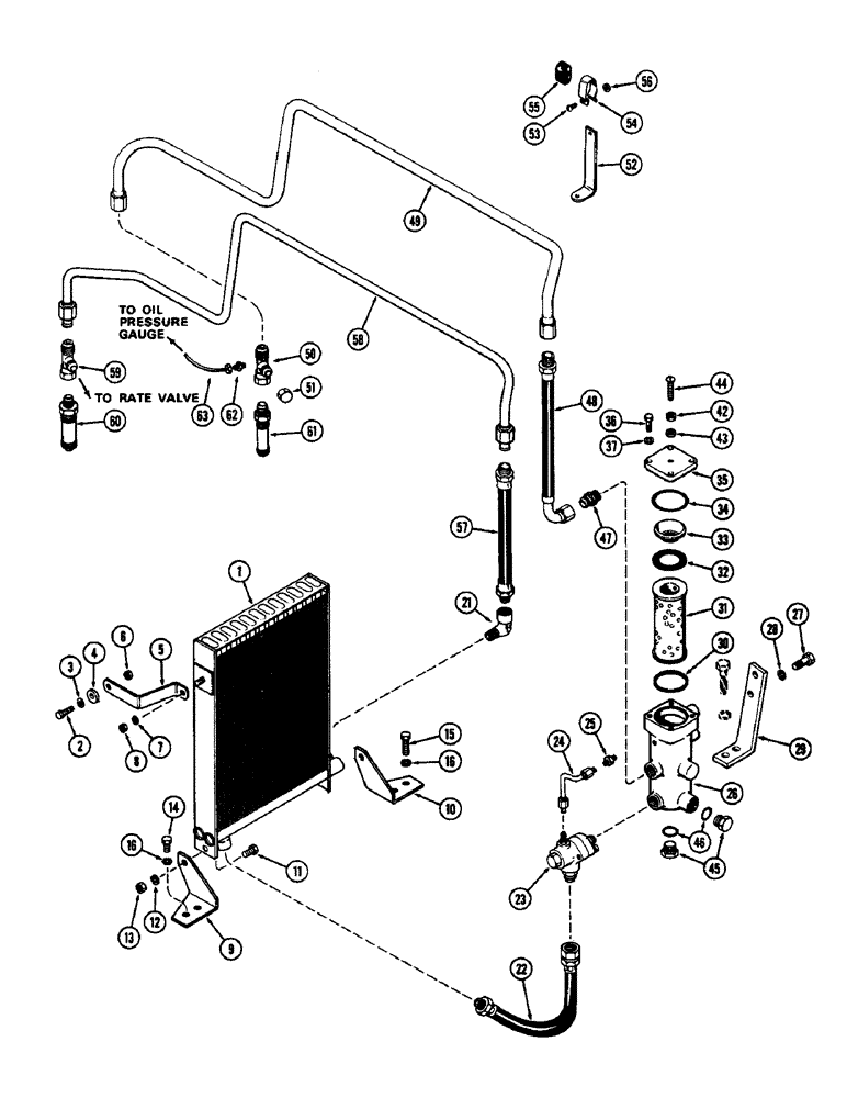 Схема запчастей Case 580B - (048) - TRANSMISSION OIL CIRCUITRY, (188) SPARK IGNITION ENGINE (02) - ENGINE