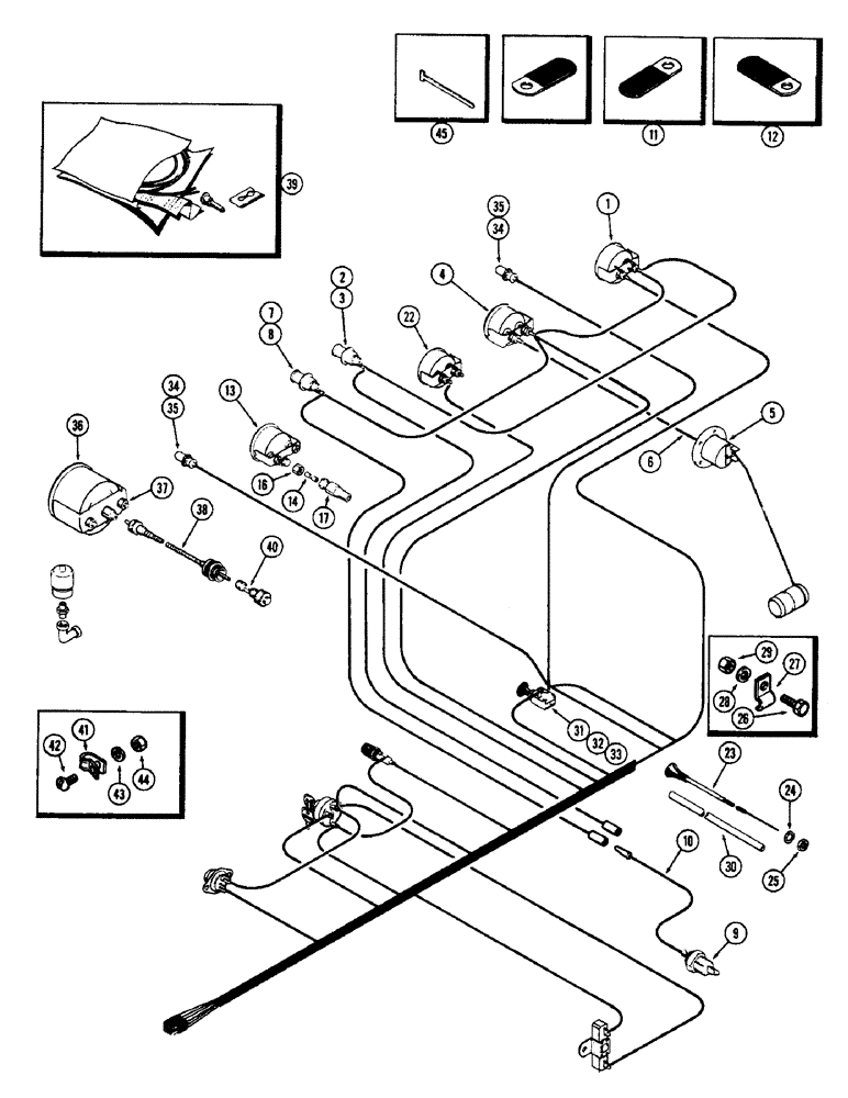 Схема запчастей Case 580B - (088) - INSTRUMENTS AND WIRING, (188) SPARK IGNITION ENGINE (04) - ELECTRICAL SYSTEMS