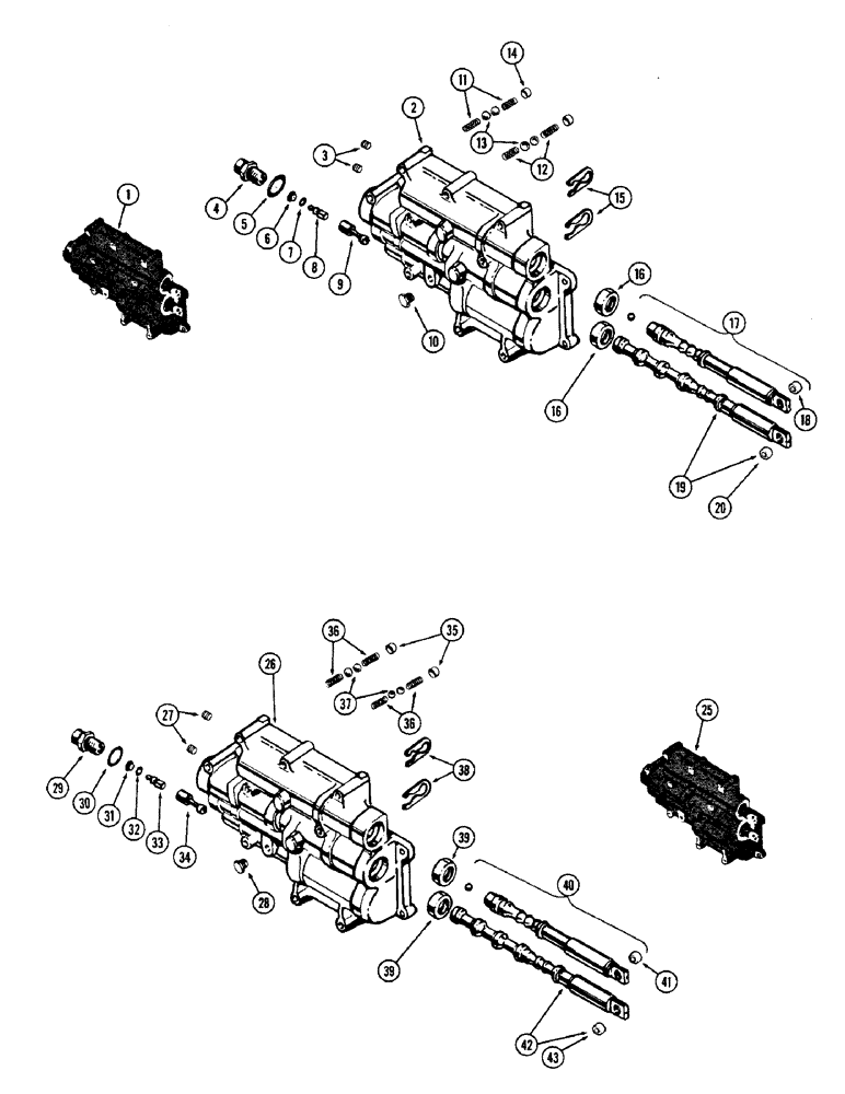 Схема запчастей Case W12 - (100) - CONTROL VALVE, FIRST USED TRANSMISSION SER. NO. 39647 (06) - POWER TRAIN