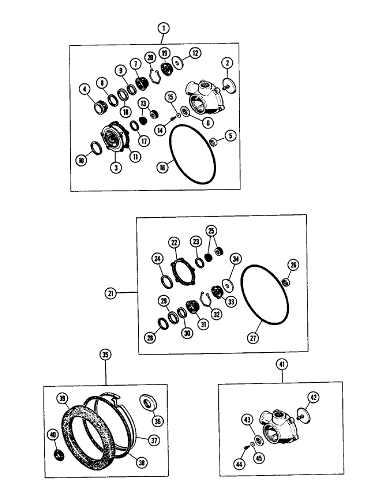 Схема запчастей Case W9A - (080) - HYDROVAC CYLINDER REPAIR KITS, A19734 MAJOR REPAIR KIT (07) - BRAKES