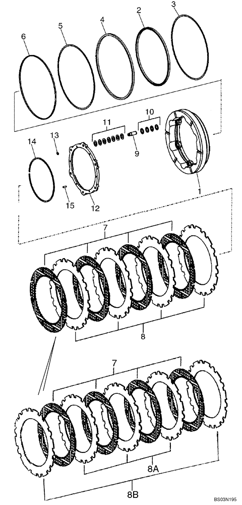 Схема запчастей Case 721D - (06-25) - AXLE, FRONT - HUB, DISC BRAKES (06) - POWER TRAIN