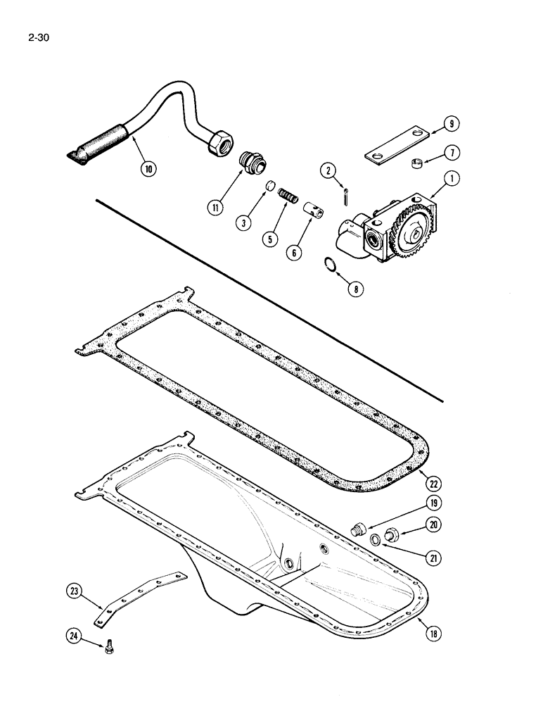 Схема запчастей Case W18B - (2-30) - OIL PUMP, 504BD AND 504BDT ENGINE (02) - ENGINE