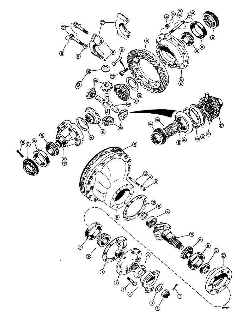 Схема запчастей Case 400 - (054) - DIFFERENTIAL (04) - UNDERCARRIAGE